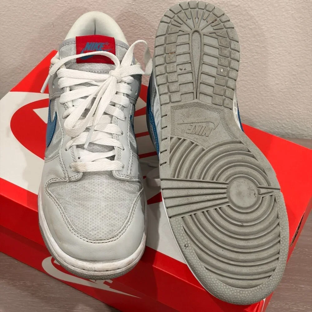 NIKE DUNK LOW QS METALLIC SILVER/AEGEAN STORM ARGENT METALLIQUE